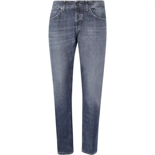 Slim Fit Blaue Denim Jeans , Herren, Größe: W40 - Dondup - Modalova