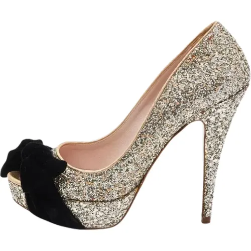 Pre-owned Fabric heels , female, Sizes: 5 1/2 UK - Miu Miu Pre-owned - Modalova