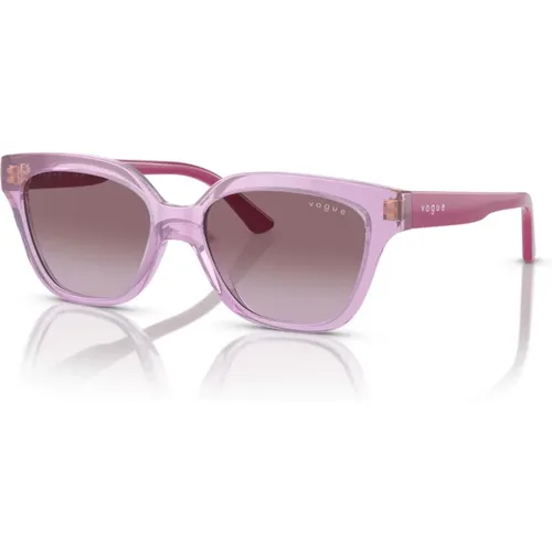 Junior Sunglasses Transparent /Violet , female, Sizes: 48 MM - Vogue - Modalova