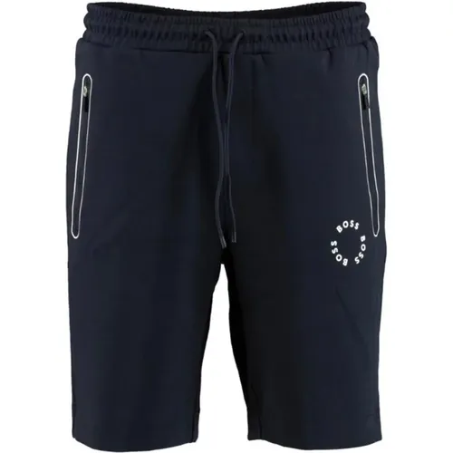 Sportliche Regular Fit Shorts mit Kreisförmigen Logos - Hugo Boss - Modalova