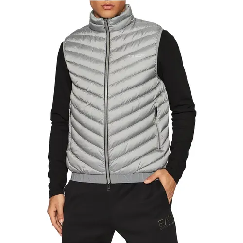 Grauer Pullover Moderner Sportlicher Stil , Herren, Größe: 2XL - Armani Exchange - Modalova