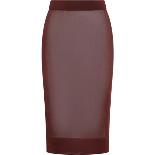 Brown Skirt Elevate Style Elegant Chic , female, Sizes: S - Saint Laurent - Modalova