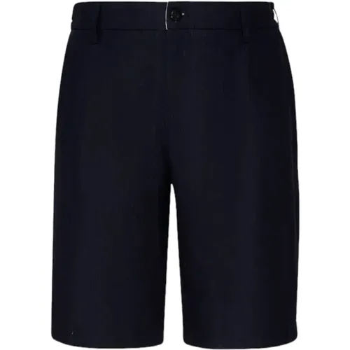 Bermuda Linen Shorts , male, Sizes: W36, W33, W30, W32 - Eleventy - Modalova