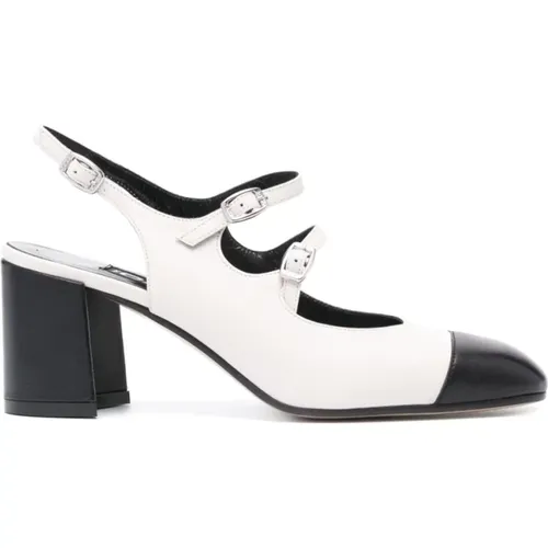 Leder Slingback mit Blockabsatz , Damen, Größe: 37 EU - Carel - Modalova