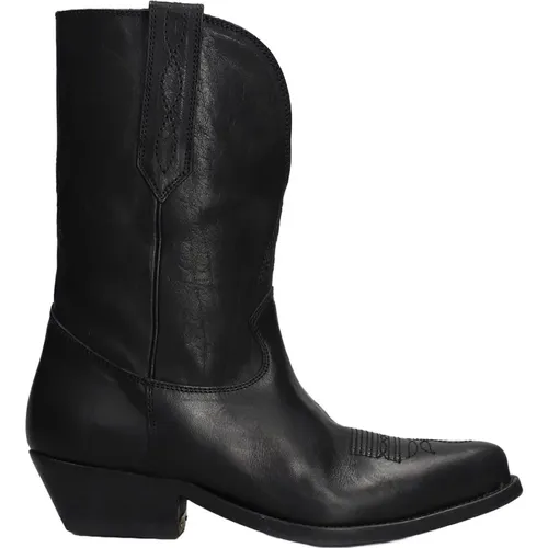 Schwarze Westernstil Bestickte Stiefel - Golden Goose - Modalova