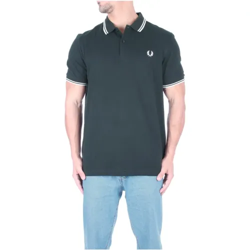 Logo Polo Shirt with Elasticized Sleeves , male, Sizes: 2XL, 3XL - Fred Perry - Modalova