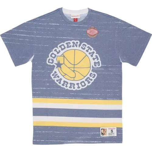 NBA Jumbotron 3.0 Tee Golden State Warriors , Herren, Größe: S - Mitchell & Ness - Modalova