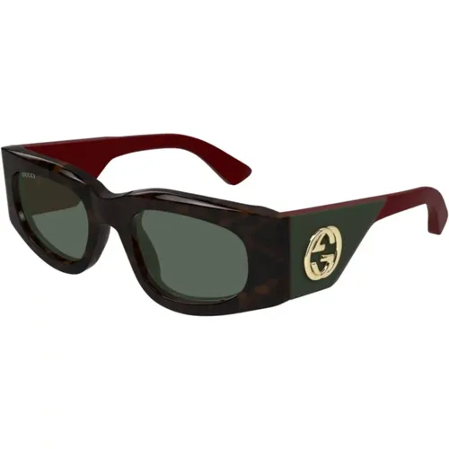 Stilvolle Sonnenbrille mit schwarzem Rahmen - Gucci - Modalova