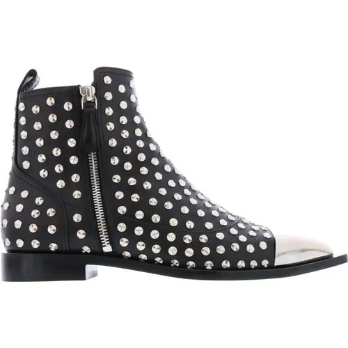 Silver Studs Show Boot , female, Sizes: 4 UK - alexander mcqueen - Modalova