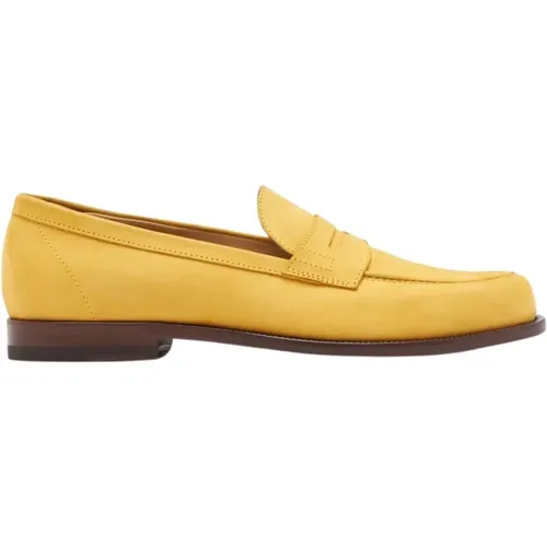 Gelbe Nubuk Penny Loafers , Herren, Größe: 40 1/2 EU - Scarosso - Modalova