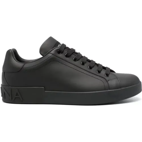 Portofino Sneakers with Logo , male, Sizes: 6 UK - Dolce & Gabbana - Modalova