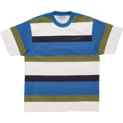 Striped Tee Heavy Stone Wash T-shirt , male, Sizes: L, XL - Carhartt WIP - Modalova