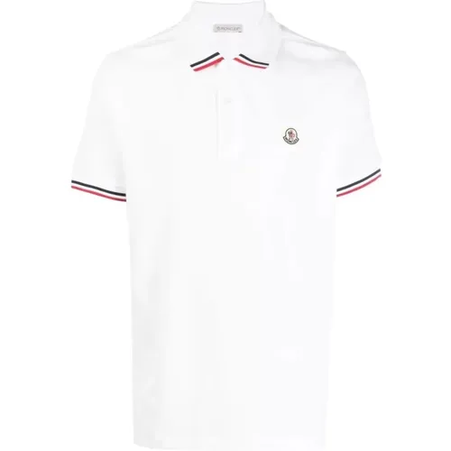 Tricolour Trim Polo Shirt , male, Sizes: 2XL - Moncler - Modalova