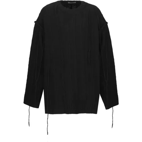 Wool Crewneck Sweater for Men , male, Sizes: M - Yohji Yamamoto - Modalova