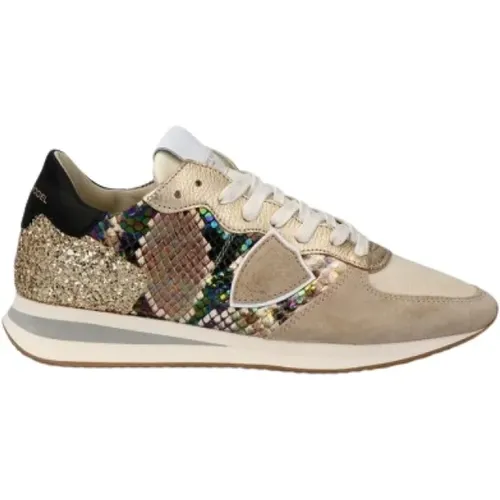 Python Tropez Sneakers , male, Sizes: 3 UK - Philippe Model - Modalova