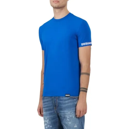 Herren Rundhals T-Shirt , Herren, Größe: M - Dsquared2 - Modalova