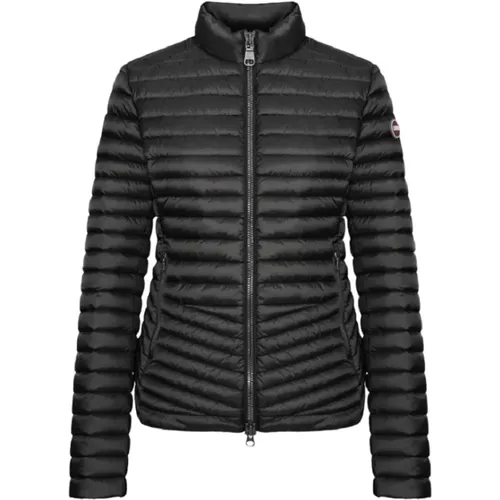 Schwarze Daunenjacke Extra Slim Fit , Damen, Größe: S - Colmar - Modalova