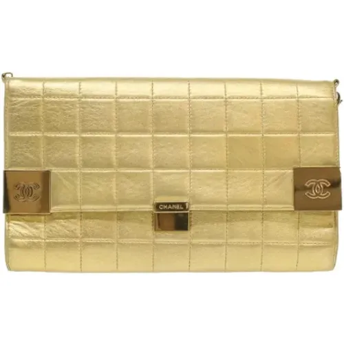 Pre-owned Gold Leather Chocolate Bar , female, Sizes: ONE SIZE - Chanel Vintage - Modalova