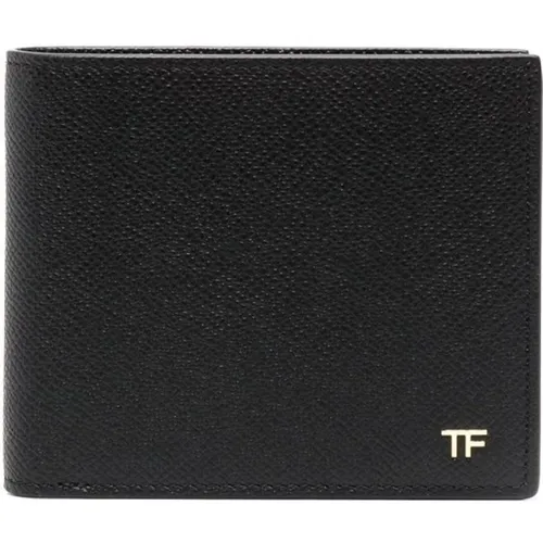 Schwarzes Leder Bi-Fold Brieftasche - Tom Ford - Modalova