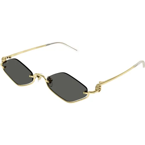 Halbrand Metall Sonnenbrille Gg1604S - Gucci - Modalova