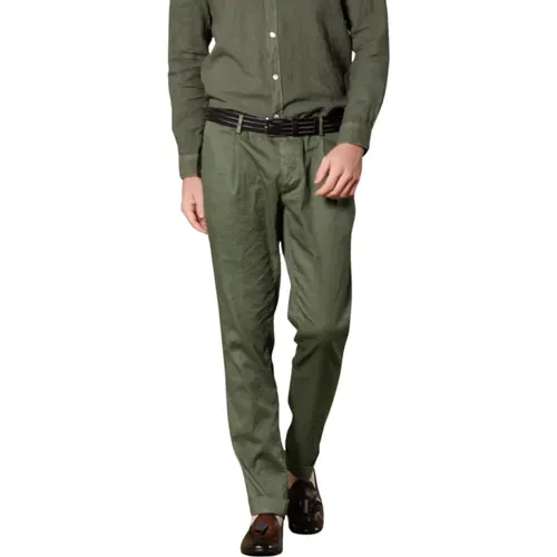 Genova Style Leinen Baumwolle Chino Hose , Herren, Größe: L - Mason's - Modalova