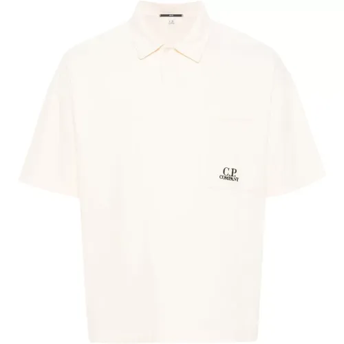 Embroidered Logo Polo Shirt , male, Sizes: L, S, M, XL - C.P. Company - Modalova