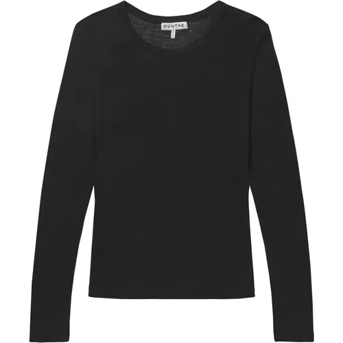 Simple Long Sleeve Top , female, Sizes: L - Munthe - Modalova