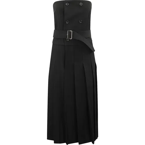 Midi Kleid mit Knopfleiste und Gürtel - Comme des Garçons - Modalova