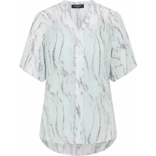 Metallic Detail V-Neck Blouse Summer Sky , female, Sizes: M, 2XL, XS, L, S, XL - Bruuns Bazaar - Modalova