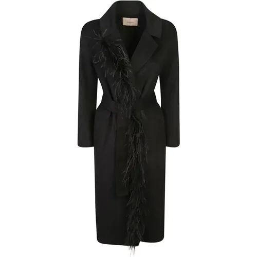 Elegante Schwarze Jacke & Mantel - Twinset - Modalova