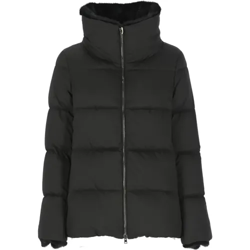 Quilted Down Jacket High Neck , female, Sizes: M - Herno - Modalova