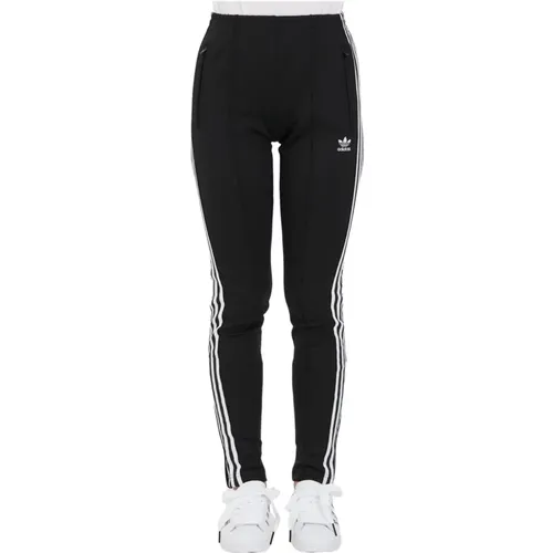 Schwarze Damen-Sport-Hose mit 3 Streifen , Damen, Größe: XL - adidas Originals - Modalova