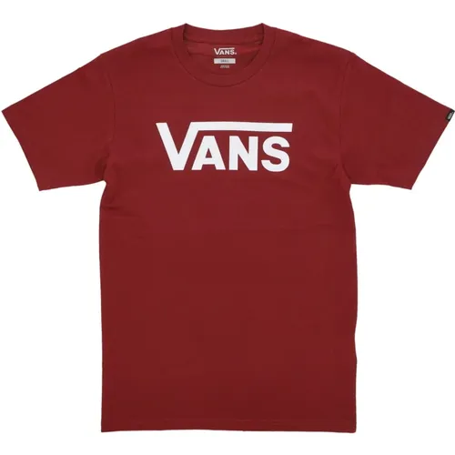 Classic Tee Syrah/White Short Sleeve T-shirt , male, Sizes: XS, XL - Vans - Modalova