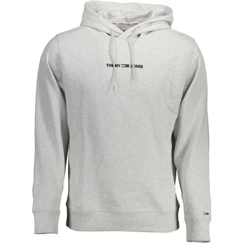 Kapuzenpullover Grau Langarm , Herren, Größe: 2XL - Tommy Hilfiger - Modalova