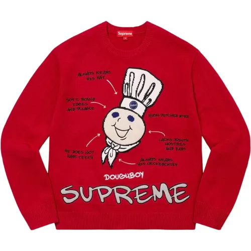 Roter Doughboy Sweater Limited Edition , Herren, Größe: L - Supreme - Modalova