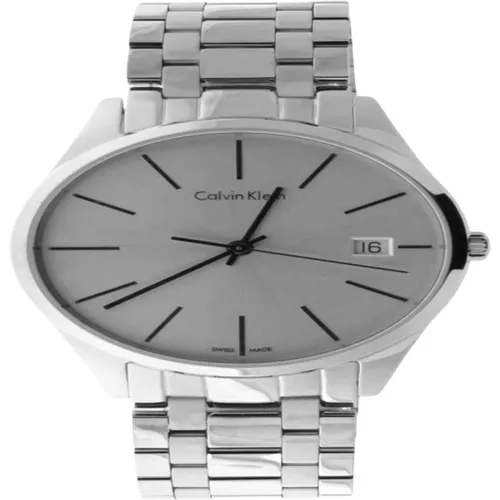 Elegant Quartz Women`s Watch with Silver Dial , female, Sizes: ONE SIZE - Calvin Klein - Modalova