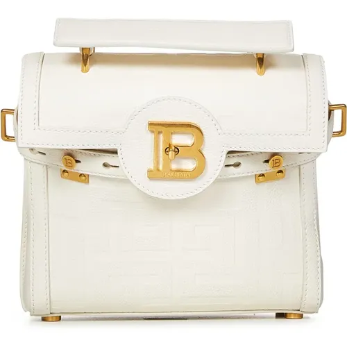 Leather Handbag with B-Twist Clasp , female, Sizes: ONE SIZE - Balmain - Modalova
