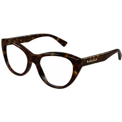 Gg1172O Havana Transparente Brille , unisex, Größe: 48 MM - Gucci - Modalova
