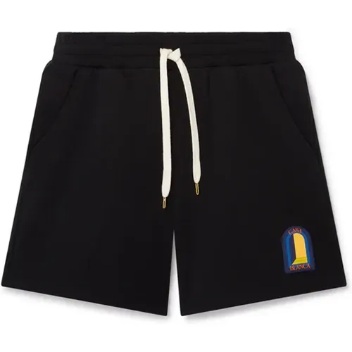 Night Arch Patch Sweatshorts , male, Sizes: 2XL, L, XL, S, M - Casablanca - Modalova