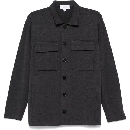 Virgin Wool Shirt Jacket Button Closure , male, Sizes: XL, L - Lardini - Modalova