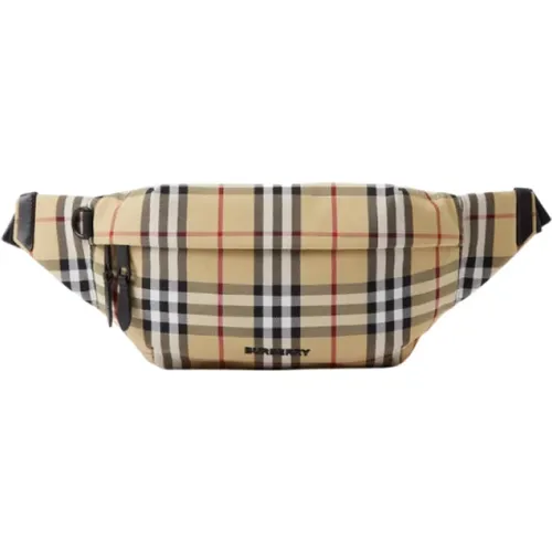 Check Belt Bag , male, Sizes: ONE SIZE - Burberry - Modalova