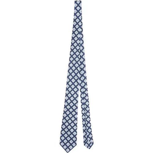 Seidengeometrische Krawatte , Herren, Größe: ONE Size - Kiton - Modalova