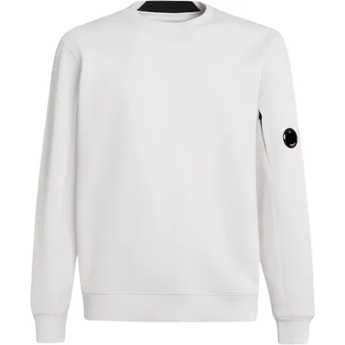 Weißer Stretch-Baumwollpullover , Herren, Größe: L - C.P. Company - Modalova