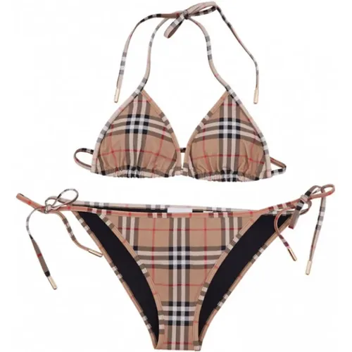 Vintage Check Triangle Bikini , female, Sizes: M, S, XS - Burberry - Modalova
