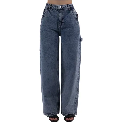 Stylish Wide Jeans for Women , female, Sizes: W24, W27, W25, W29 - Moschino - Modalova