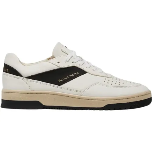 Ace Leather Sneakers with Perforated Toe , male, Sizes: 10 UK - Filling Pieces - Modalova