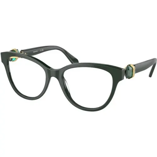 Grüne Sk2004 Sonnenbrille , unisex, Größe: 52 MM - Swarovski - Modalova