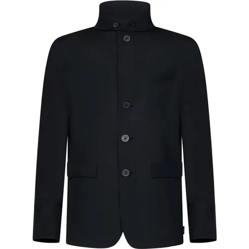 Schwarze Blazer-Style Gore-Tex Jacke , Herren, Größe: M - Herno - Modalova