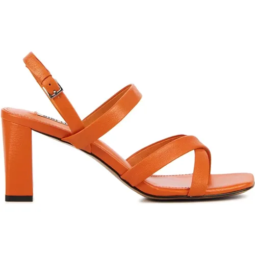 Orangefarbene Sandalen , Damen, Größe: 36 EU - Bibi Lou - Modalova