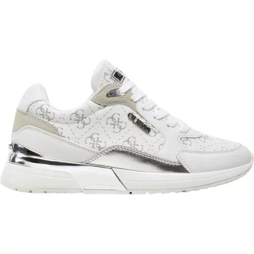 Weiße Lässige Synthetik-Sneaker,Graue Low Top Sneakers Moxea12 - Guess - Modalova